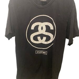 Vintage Stussy 1990 Black Graphic T-Shirt